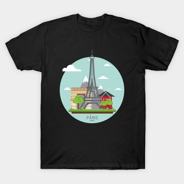 Paris France Eiffel Tower Visitors Tourist Edition T-Shirt by PatrioTEEism